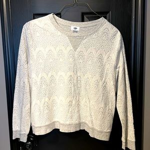 Old Navy Grey Top with lace detail